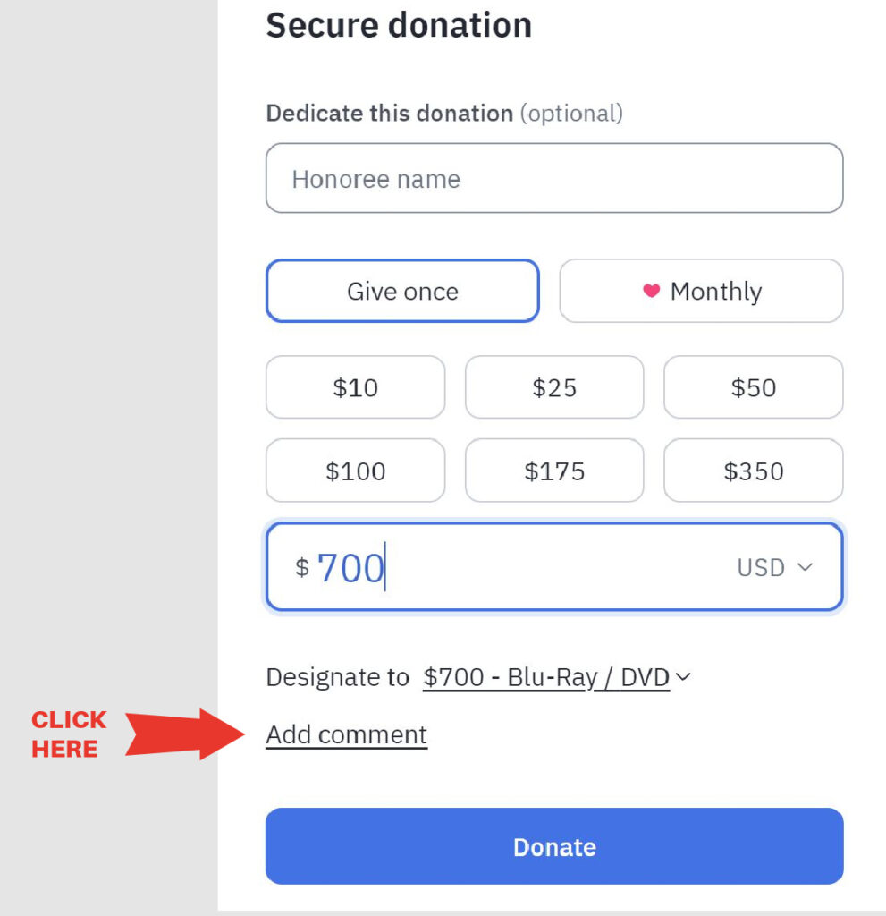 Donation Form - No Rewards #1