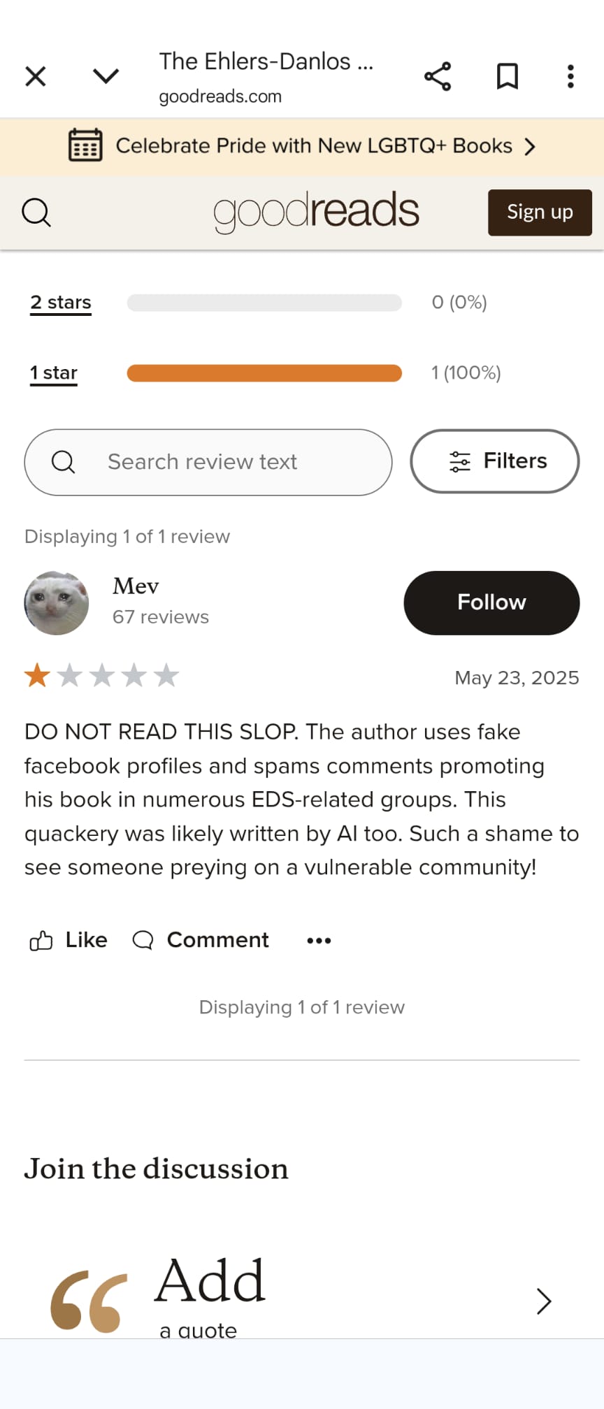 EDS BOOK - Goodreads Review for AI Book Scam